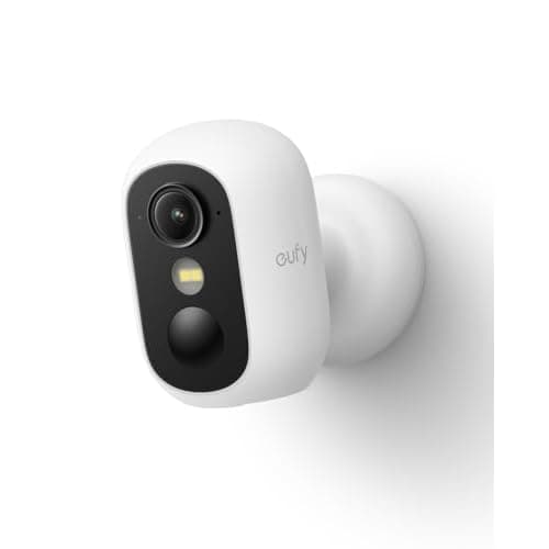 eufy Security eufyCam C35, Wireless Security Camera, Outdoor and Indoor, Magnetic Mount, Color Night Vision, Local Storage, No Monthly Fee, IP67, Supports Solar Panel, White White Solocam