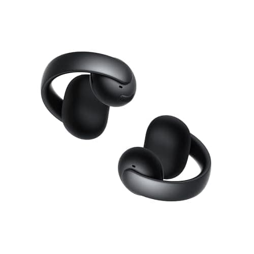Soundcore AeroClip by Anker, Open-Ear Earbuds, Clip-On Headphones, Adaptive Comfort, Clear Calls with 4 Mics and AI, Stable Fit, 12mm Drivers for Powerful Bass, Hi-Res, Open-Ring Design Midn
