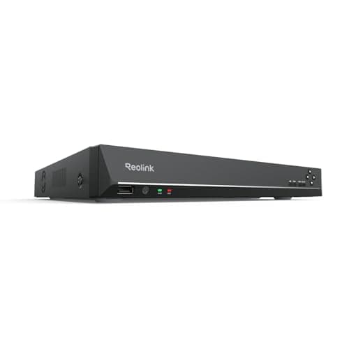 REOLINK 36CH Network Video Recorder for Home Security Camera System, Only Work with 16MP/12MP/4K/8MP/5MP/4MP REOLINK PoE Security Camera, Integrated O/I Alarm System, No HDD Included, RLN36