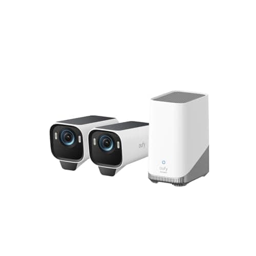 eufy Security eufyCam S3 Pro 2-Cam Kit, Solar Camera Outdoor Wireless, MaxColor Night Vision, 4K Security Camera with Solar Panel, Facial Recognition, Built-in Local Storage (Up to 16TB)