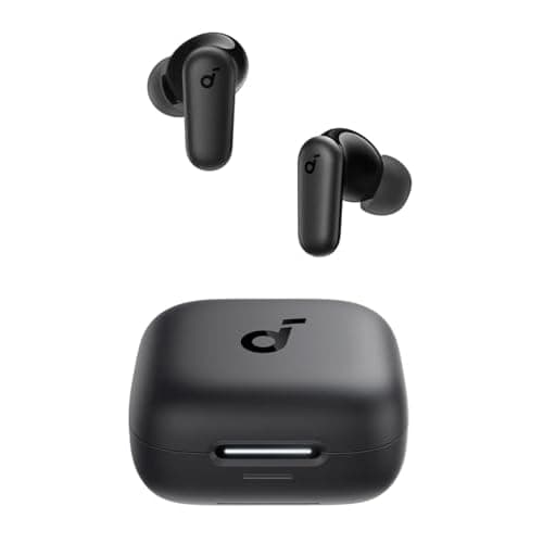 Soundcore P30i by Anker Noise Cancelling Earbuds, Strong and Smart Noise Cancelling, Powerful Bass, 45H Playtime, 2-in-1 Case and Phone Stand, IP54, Wireless Earbuds, Bluetooth 5.4 (Black)