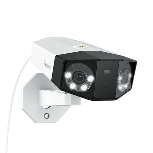 REOLINK Duo 3 PoE 16MP UHD Dual-Lens PoE Security Camera with 180° Panoramic View, Motion Track, F1.6 Color Night Vision, Person/Vehicle/Animal Detection, 2 Way Talk, Supports 24/7 Recording