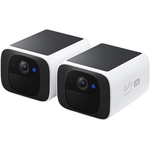eufy Security überwachungskamera aussen S220 Solo 2-Pack, 2K Auflösung, überwachungskamera aussen solar, Nonstop Power mit Solar, 2,4 GHz WLAN, ohne ABO, ohne monatliche Kosten, Gebührenfrei