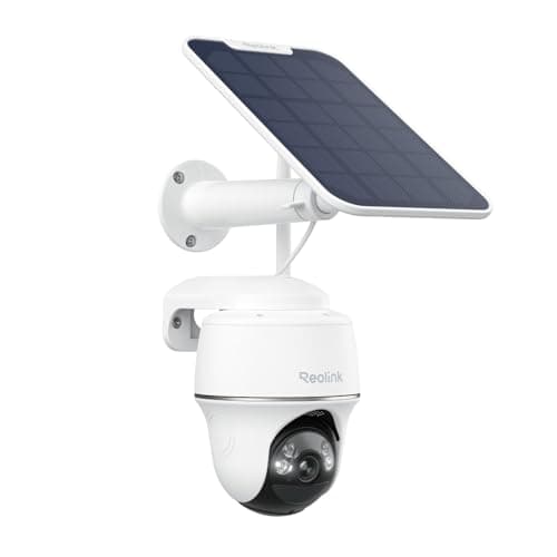 Reolink 5MP PTZ Solar Überwachungskamera Aussen Akku, 360°/140° Schwenkbare WLAN IP Kamera Outdoor mit 2,4/5GHz WiFi, Personen/Auto/Tiererkennung, Farbnachtsicht, Standalone, Argus PT+Solarp