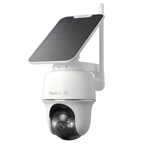 Reolink Erste 4K Solar Überwachungskamera Aussen Akku, Argus PT Ultra + Solarpanel, 2,4&5GHz WiFi, Auto-Tracking, Solar WLAN Kamera Outdoor mit 8MP UHD Farbnachtsicht, KI-Erkennung, Keine Mo