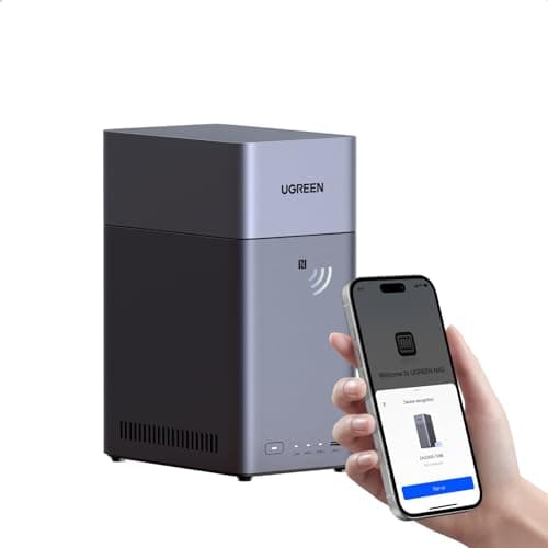 UGREEN NAS DH2300 2-Bay Desktop NASync, Support Capacity 64TB (Diskless), Remote Access, AI Photo Album, Beginner Friendly System, 4GB RAM on Board,1GbE, 4K HDMI, Network Attached Storage(Di