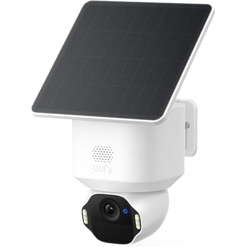 eufy SoloCam E42, 4K Security Camera Wireless Outdoor, Solar Powered, AI Motion Tracking, Strobe Light, Pan & Tilt, Facial Recognition, Up to 16 TB, Smart Home Compatible Solo Cam
