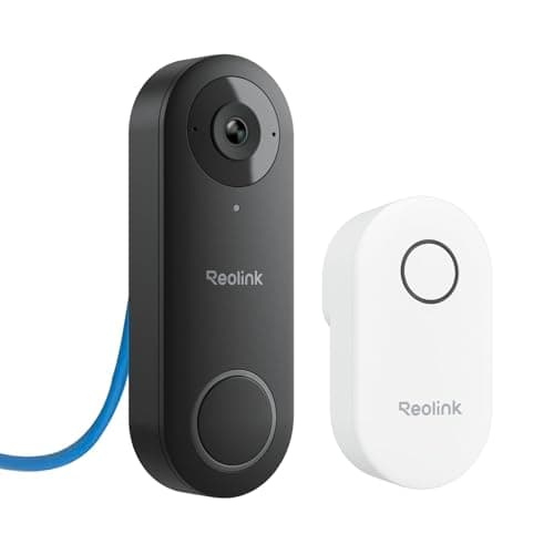 Reolink PoE Doorbell Camera Wired with Chime, 5MP Super HD Smart Video Doorbell V2 with Camera, 180° Diagonal View, Human Detection, Two-Way Audio, Remote Access, Waterproof, Video Doorbell