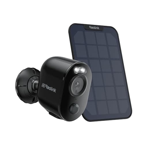 Reolink Überwachungskamera Aussen Akku Argus 3 Ultra(Schwarz) mit Solarpanel, 8MP Farbnachtsicht, Solar WLAN Kamera Outdoor mit 2,4/5GHz WiFi, KI-Erkennung, Alarm-Filter, Spotlights, 2-Wege-
