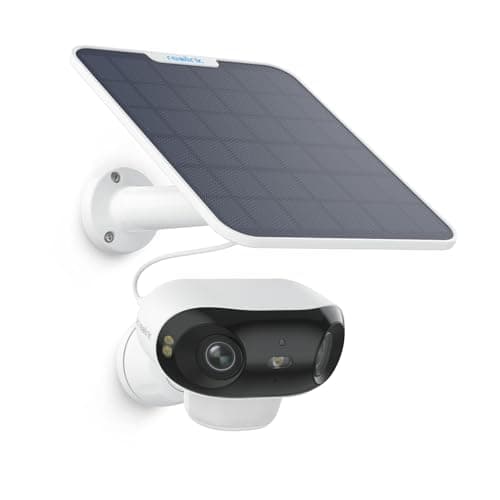Reolink Argus 4 Pro, 4K Solar Überwachungskamera Aussen Akku, ColorX-Nachtsicht, 180°-Weitwinkel, 8MP Kabellose WLAN IP kamera, Dual-band Wi-Fi 6, PIR- & KI-Erkennung, IP66-Wasserdicht, mit