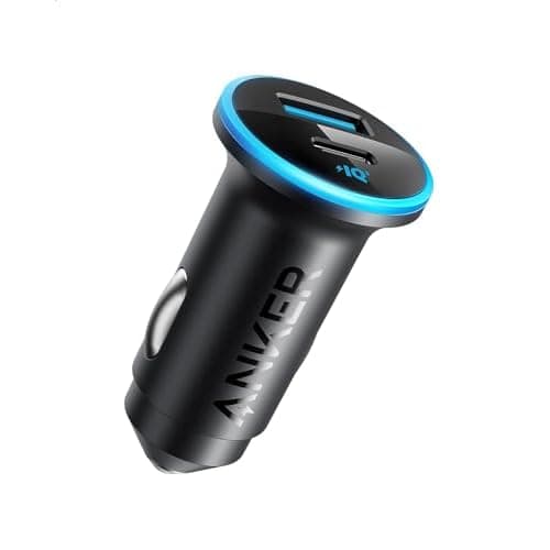 Anker 323 USB-C Car Charger Adapter, 52.5W Cigarette Lighter Charger with 30W PowerIQ 3.0 Fast Charging for iPhone 17/16/15/14/13/12 Series, Galaxy S25/24, Pixel