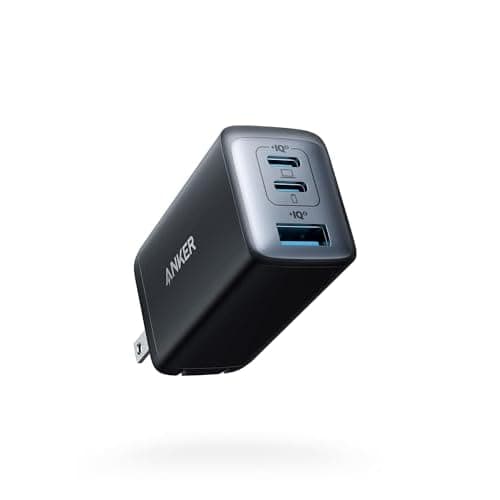 Anker Charger, 65W 3-Port Fast Compact Foldable USB C Charger Block for MacBook Pro/Air, iPad Pro, Galaxy S20, Dell XPS 13, Note 20/10+, iPhone 17 Series, Steam Deck, and More