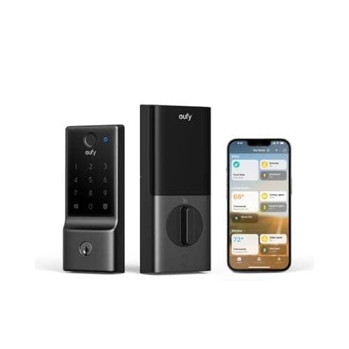 eufy Security Smart Lock E31, Fingerprint Keyless Entry Door Lock for Front Door, Built-in WiFi Deadbolt, App Control, Supports Matter, Apple Home, Alexa, Google, 10000mAh Battery, Auto Lock