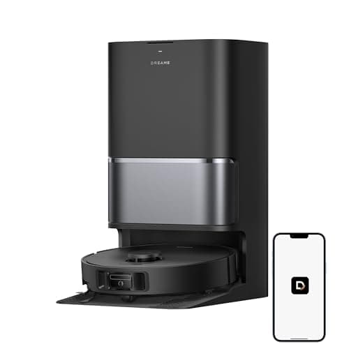 DREAME L40 Ultra Gen 2 Robot Vacuum and Mop with 25,000Pa Suction, Extendable Side Brush and Mop, All-in-One Self-Emptying & Cleaning Dock, Voice & App Control, Black