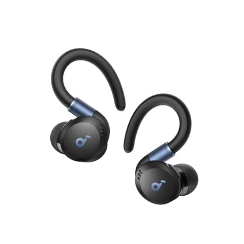 soundcore Sport X20 by Anker, True-Wireless Workout Earbuds, Rotatable and Extendable Ear Hooks, Noise Cancelling, Deep Bass, IP68 Waterproof, Sweatproof, Dustproof, 48H Play, Sport Earbuds