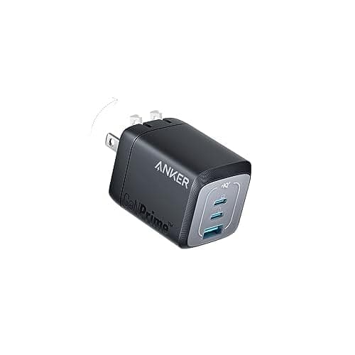 Anker Prime 67W USB C Charger, Anker GaN Wall Charger, 3-Port Compact Fast PPS Charger, For MacBook Pro/Air, Pixelbook, iPad Pro, iPhone 17/16/Pro, Galaxy S23/S22, Note20, Pixel, Apple Watch