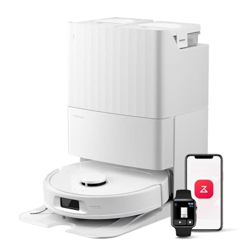 roborock Qrevo Series Robot Vacuum Cleaner with Mop, 10,000Pa Suction, Upgraded from Qrevo S, Dual Anti-Tangle Brushes, Smart Obstacle Avoidance, Auto Mop Washing&Drying, All-in-One Dock,Whi