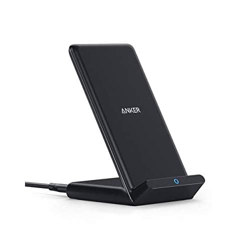 Anker 313 Wireless Charger (Stand), Qi-Certified for iPhone 17/17/17 Pro/17 Pro Max/15/14/13, 10W Fast-Charging Galaxy S23 S22 S21(No AC Adapter) 1pack Black
