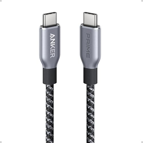 Anker Prime USB C to USB C Cable, 240W Fast Charging Cord, Upcycled-Braided Nylon with 100-Year Bend Durability for iPhone 17 Series, MacBook, Galaxy S24(1 FT) 1FT