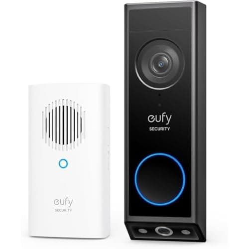 eufy Security Video Doorbell E340 Kit, No Subscription, Dual Cameras, Head-to-Toe View, 2K FHD,Doorbell Camera Wireless & Wired, Color Night Vision, Two-Way Talk, AI Motion Detection, Built-