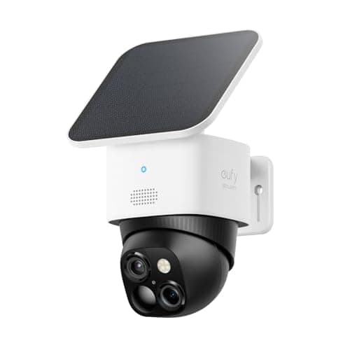 eufy Security SoloCam S340 Dual Cameras Solar Security Camera Outdoor Wireless, 3K Home Security Camera, 360° Surveillance, No Blind Spots, 2.4 GHz Wi-Fi, HomeBase S380 Compatible, No Monthl