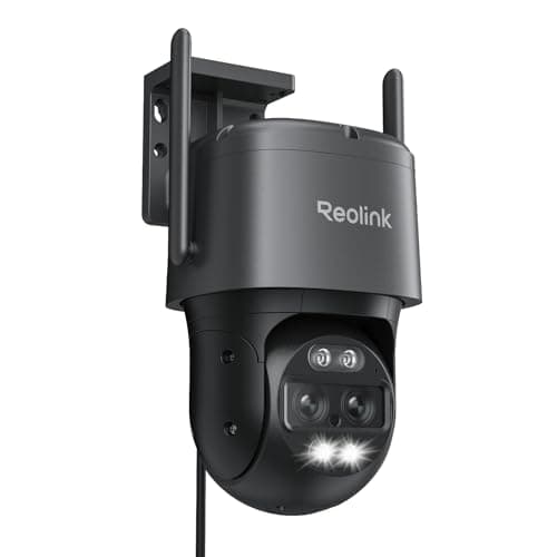 REOLINK 4K Wired WiFi Outdoor Camera, 8MP Dual Lens Security Camera, 360 PTZ Camera Auto Tracking, 2.4/5GHz Wi-Fi Smart Person/Vehicle Detection, 6X Hybrid Zoom, Color Night Vision, TrackMix