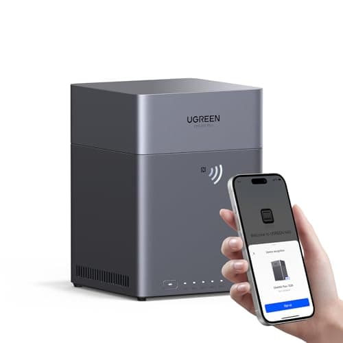 UGREEN NAS DH4300 Plus 4-Bay Desktop NASync, Support Capacity 128TB (Diskless), Remote Access, AI Photo Album, Beginner Friendly, 8GB LPDDR4X RAM, 2.5GbE, 4K HDMI, Network Attached Storage (