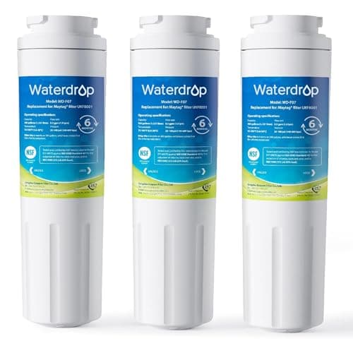 Waterdrop EDR4RXD1 Replacement for EveryDrop® Filter 4, Whirlpool® UKF8001, 4396395, Maytag® UKF8001AXX-200, UKF8001AXX-750, WD-F07, Refrigerator Water Filter, 3 Filters