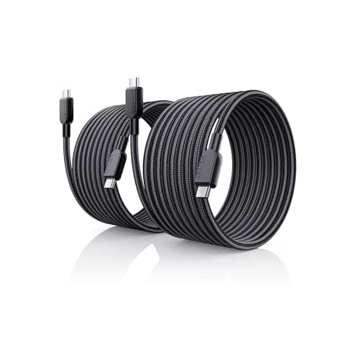 Anker USB C to USB C Cable (2Pack, 10FT),240W Type-C Fast Charging Cord for iPhone 17/16 Series,MacBook Pro 2020,iPad Air 4 and More (Black) 10ft Black 2