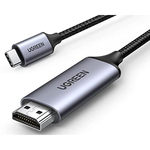 UGREEN USB C to HDMI Cable (4K@60Hz) 6.6FT, Type C to HDMI Adapter Thunderbolt 4/3 to HDMI for Home Office Compatible with iPhone 17 Pro Max, MacBook Pro Air iPad Pro, XPS, Galaxy S26 Steam