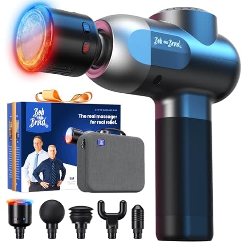 Massage Gun with Heat and Cold Therapy, BOB AND BRAD C2 Pro Deep Tissue Massager Gun with Heat, Professional Massage Gun for Home Gym Office Workout Recovery Pain Soreness Relief, Gift for M