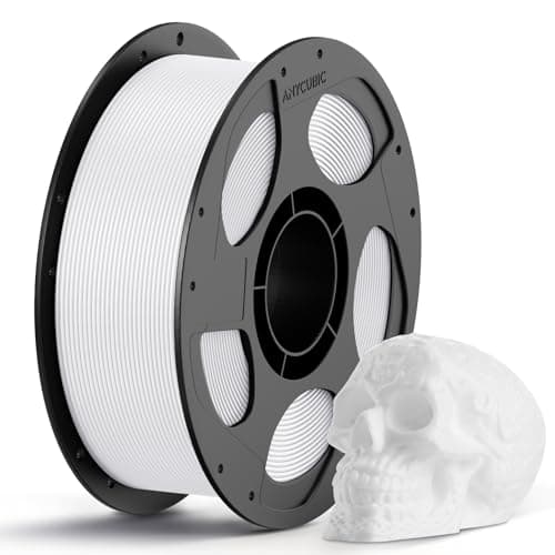 ANYCUBIC PLA Filament 1.75mm Weiß, Wiederverwendbare Spule PLA, 1KG 3D Drucker Filament, Vakuumverpackung, Intelligente Identifikation
