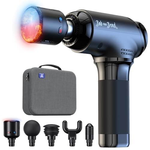 BOB AND BRAD T2 Pro Massage Gun, Percussion Muscle Massage Gun Deep Tissue with 10MM Amplitude, Upgraded 4000 mah Battery Handheld Electric Massager for Athletes Pain Relief - Midnight Black