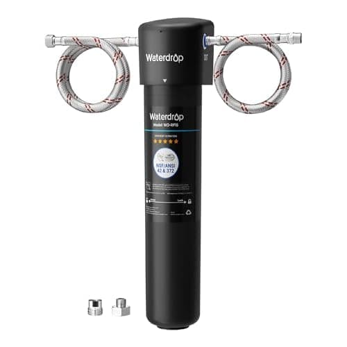 Waterdrop 15UA Under Sink Water Filter System, 2 Years, Reduces Lead, Chlorine, Bad Taste & Odor, Under Counter Water Filter Connects Directly to Your Faucet, NSF/ANSI 42 Certified Black-Bas