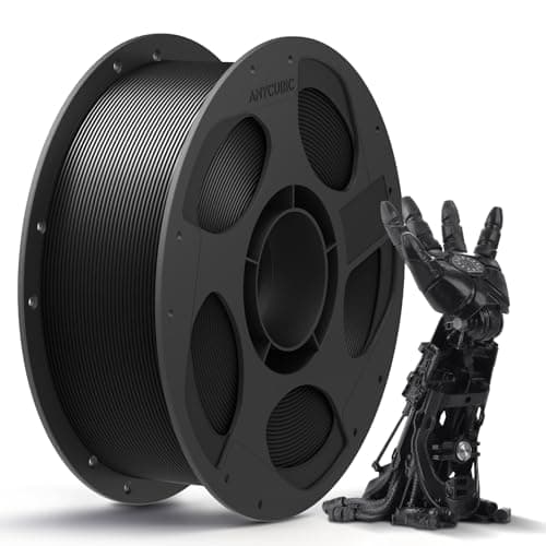ANYCUBIC PLA Filament 1.75mm Schwarz, Wiederverwendbare Spule PLA, 1KG 3D Drucker Filament, Vakuumverpackung, Intelligente Identifikation