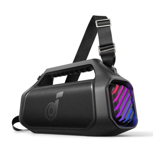 soundcore Boom 2 Plus Outdoor Lautsprecher, 140W, 2+2 Channel, BassUp 2.0, 20h, Schnellladung, IPX7 wasserdicht, RGB Lichter, USB-C, Power Bank, BT 6.0, tragbarer Bluetooth Lautsprecher, Cam