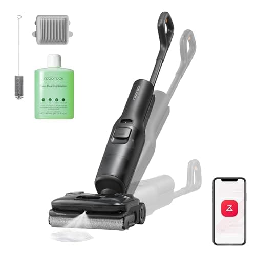 roborock F25 ACE Pro Nass-Trockensauger, 25000Pa, JetFoaming gegen Flecken, Anti-Haar-Verwicklung, 180° Flach-Design, Heißwasser-Selbstreinigung & Heißlufttrocknung