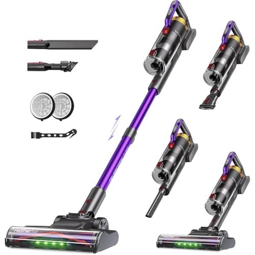 UNINELL HOME UV2 Cordless Vacuum Cleaner, 48000Pa/550W Vacuum Cleaners for Home, Lightweight Stick Vacuum with 65Mins Runtime, Self-Standing&Wall Mount Charging, Tangle-Resistant Vacuum for
