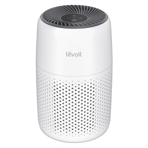 LEVOIT Air Purifiers for Bedroom Home Dorm, AHAM VERIFIDE, 3-in-1 Filter Cleaner With Aroma Pad, Filters Smoke, Allergens, Pet Dander, Odor, Dust, Office, Desktop, Core Mini-P, White