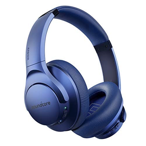 Soundcore Anker Life Q20 Hybrid Active Noise Cancelling Headphones, Wireless Over Ear Bluetooth Headphones, 60H Playtime, Hi-Res Audio, Deep Bass, Foam Ear Cups, Travel, Office, USB-C Chargi