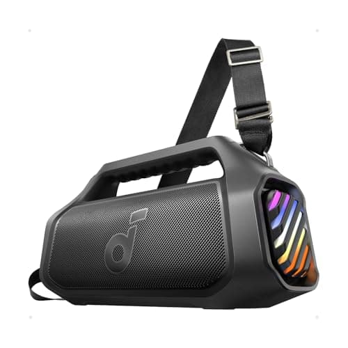 Soundcore Boom 2 Plus Portable Speaker By Anker, 140W, 2+2 Channel, BassUp 2.0, 20H Playtime, Fast Charge, IPX7 Waterproof, RGB Lights, Power Bank, Bluetooth 5.3, Outdoor Speakers, Camping,