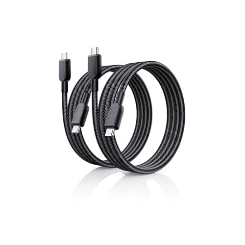 Anker USB C to USB C Cable (2Pack, 3FT),240W Type-C Fast Charging Cord for iPhone 17/16 Series,MacBook Pro 2020,iPad Air 4 and More (Black) 3ft Black 2
