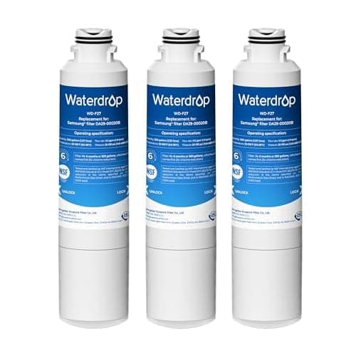 Waterdrop DA29-00020B Replacement for Samsung® Water Filter HAF-CIN/EXP, DA29-00020B, HAF-CIN, DA29-00020B-1, RF28HMEDBSR, RF263BEAESR, RS25J500DSR, RF263TEAESG, HDX FMS-2, DA97-08006A-1, 3
