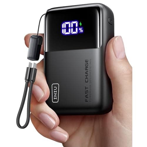 INIU 20000mAh Laptop Power Bank, Ultra Compact 65W PD Dual Fast Charging Portable Charger, Flight-Safe Battery Pack with USB C Cable for Travel MacBook iPad Tablet Switch iPhone 17 16 Pro Sa