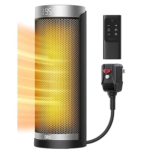 Dreo Space Heater for Bathroom and Indoor, 70°Oscillating, 5 Modes, Remote for Home Bedroom, 12H Timer, with ALCI Safety Plug