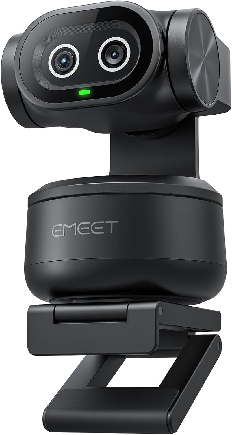 EMEET PIXY Dual-Camera AI-Powered PTZ Camera 4K, AI Tracking, PDAF&AI Autofocus 0.2s, 1/2.55'' Sony Sensor, 3 Mics, Presets, Gesture Control, 4K Webcam for Streaming and OBS/Twitch/Switch 2