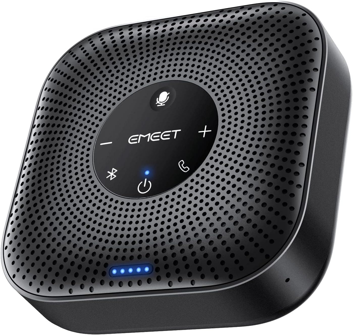 EMEET Conference Speakerphone M0 Plus, 4 AI Mics 360° Voice Pickup, Noise Reduction, USB C Speaker, Bluetooth Conference Speaker for 8 People w/Daisy Chain for 16 Compatible with Leading Sof