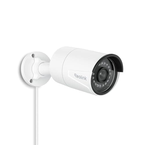 REOLINK 5MP Security PoE IP Camera, Person/Vehicle/Pet Detection, Time-Lapse, 100ft IR Night Vision, Work with Smart Home, Support 512GB SD Card, Surveillance Outdoor Indoor, RLC-510A White