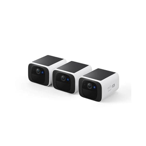 eufy Security S220 SoloCam 3-Cam Pack, Home Security System, Solar Security Camera Wireless Outdoor Camera, Build-in 8GB, Always-On Power, 2K Resolution, 2.4 GHz Wi-Fi, No Monthly Fee