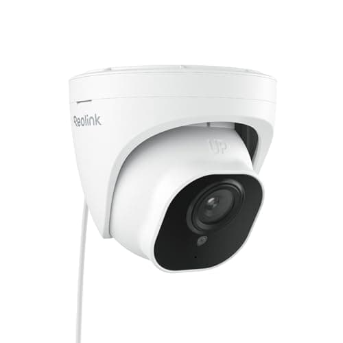 REOLINK Wired Security Camera Outdoor, IP PoE Dome Surveillance Camera, Smart Human/Vehicle Detection, Work with Smart Home, 100ft 5MP HD IR Night Vision, Up to 512GB microSD Card, RLC-520A